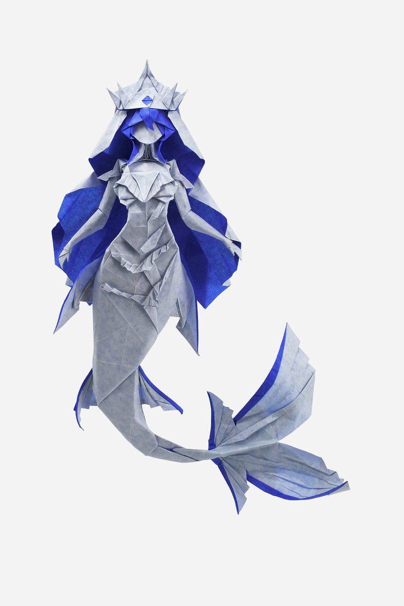 Eggy Party - Mermaid Bride
Origami design by me
Used three sheets of paper