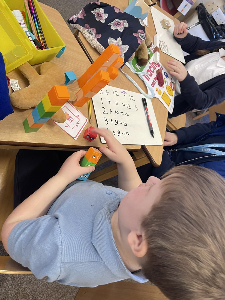 1A_MrsAlmond's tweet photo. We’ve been using number blocks to find number bonds in a systematic way — starting at 0 and moving one block at a time so we don’t miss any! @ololprimary_HT #MathOlol #MakeADifference https://t.co/KICPvkk0t2