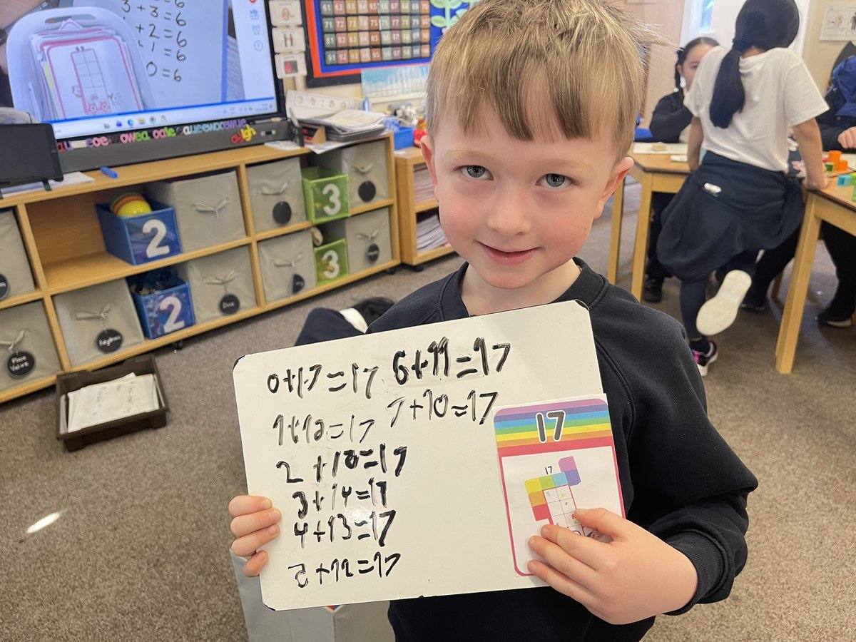 1A_MrsAlmond's tweet photo. We’ve been using number blocks to find number bonds in a systematic way — starting at 0 and moving one block at a time so we don’t miss any! @ololprimary_HT #MathOlol #MakeADifference https://t.co/KICPvkk0t2