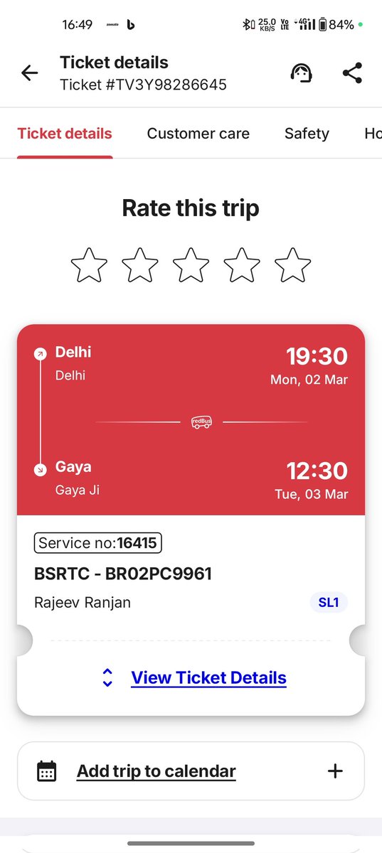 RajeevRanjancub's tweet image. मैं दिल्ली से गया जी केलिए #Redbus बूक किया था लेकिन अभी तक गया जी नहीं पहुंचाया... Sarghati में बस खड़ी है और जब से बस दिल्ली से चला है कहीं भी ढाबा पर नहीं रुका नहीं कहीं toilet 🚽 शौचालय पर भी कहीं रुका...और नहीं पूरा रास्ता कहीं भी ac ऑन किया ...@redBus_in