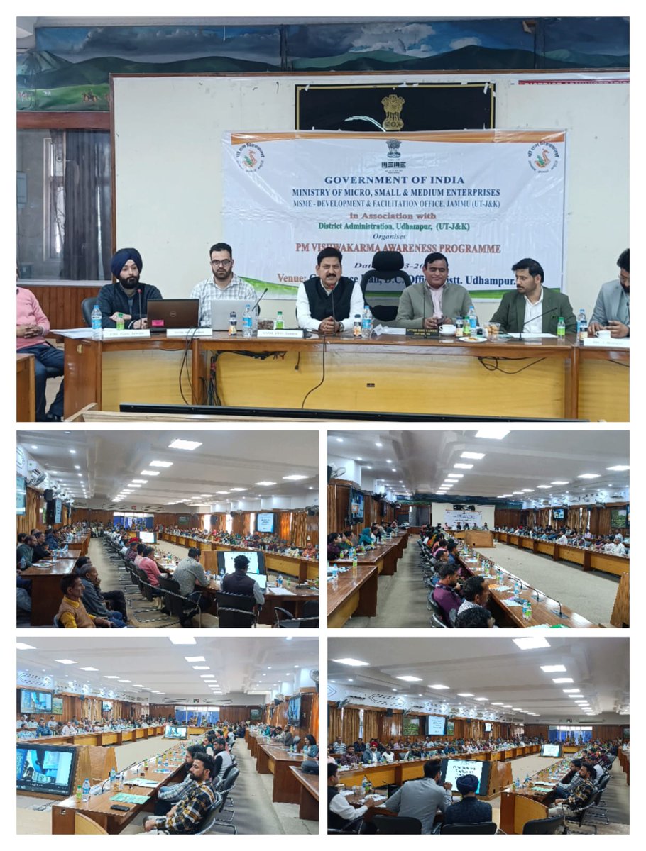 PM visvakarma awareness programme organised at DC office Udhampur. Approx. 200 no's artisan participated.