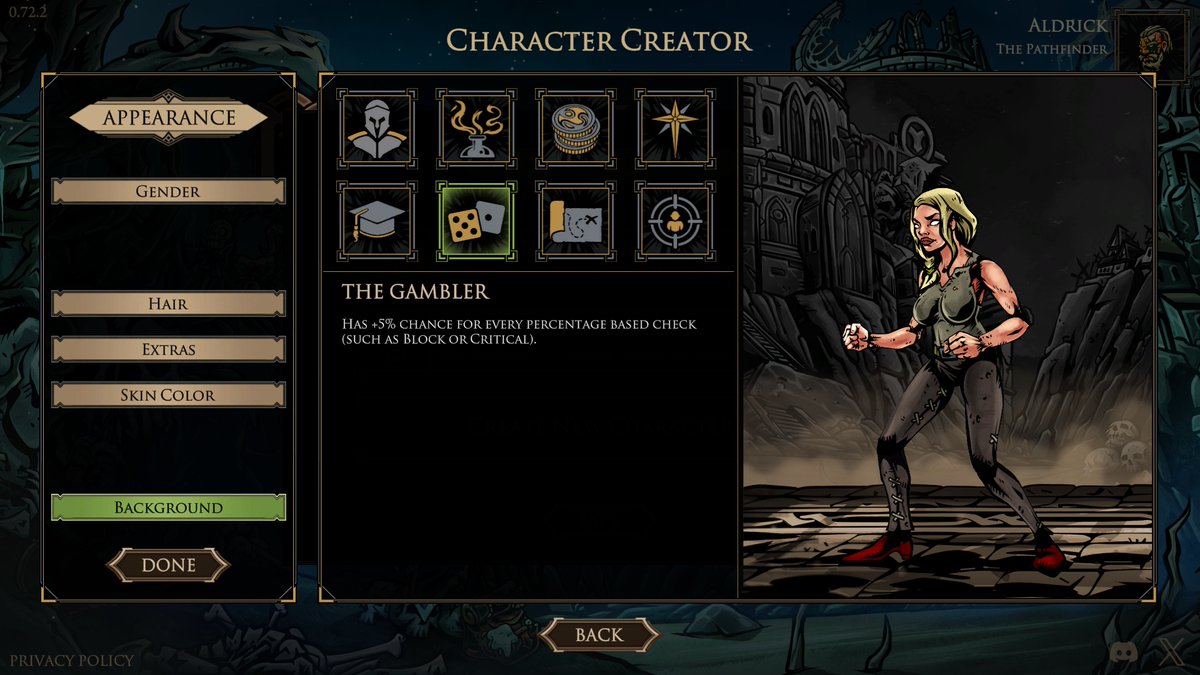 Unseen_Domains's tweet photo. The Gambler background gives +5% to every percentage check in the game. ๐
Block. Crits. Everything.
Some people swear by it.
#MonasteryGame #Roguelite https://t.co/jA9kQR4qVA