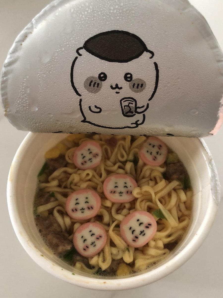 치이카와 컵라면 너무너무 귀여워
