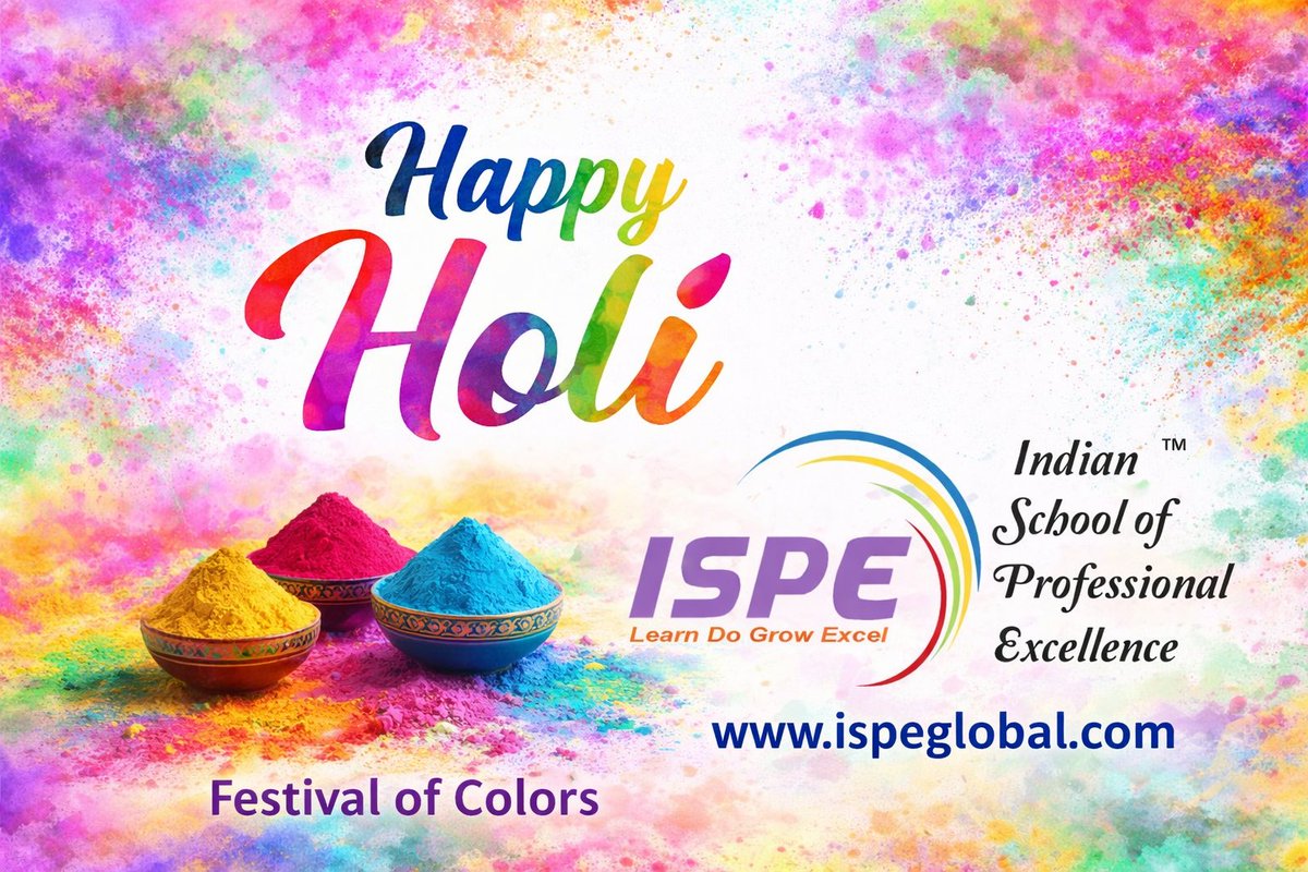 ispetraining's tweet photo. ISPE wishes one &amp; all a Happy Holi 🙂 https://t.co/2EG9sgrzTK