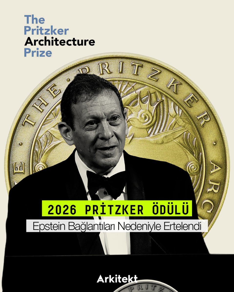 arkitektcom's tweet image. 2026 Pritzker Mimarlık Ödülü ertelendi, yeni bir tarih için henüz açıklama gelmedi…

Dezeen ve Archinect’in haberlerine göre, bu erteleme Tom Pritzker üzerine yoğunlaşan yeni incelemelerin ardından gerçekleşti.

#arkitekt #architecture #architect #PritzkerPrize #epstein