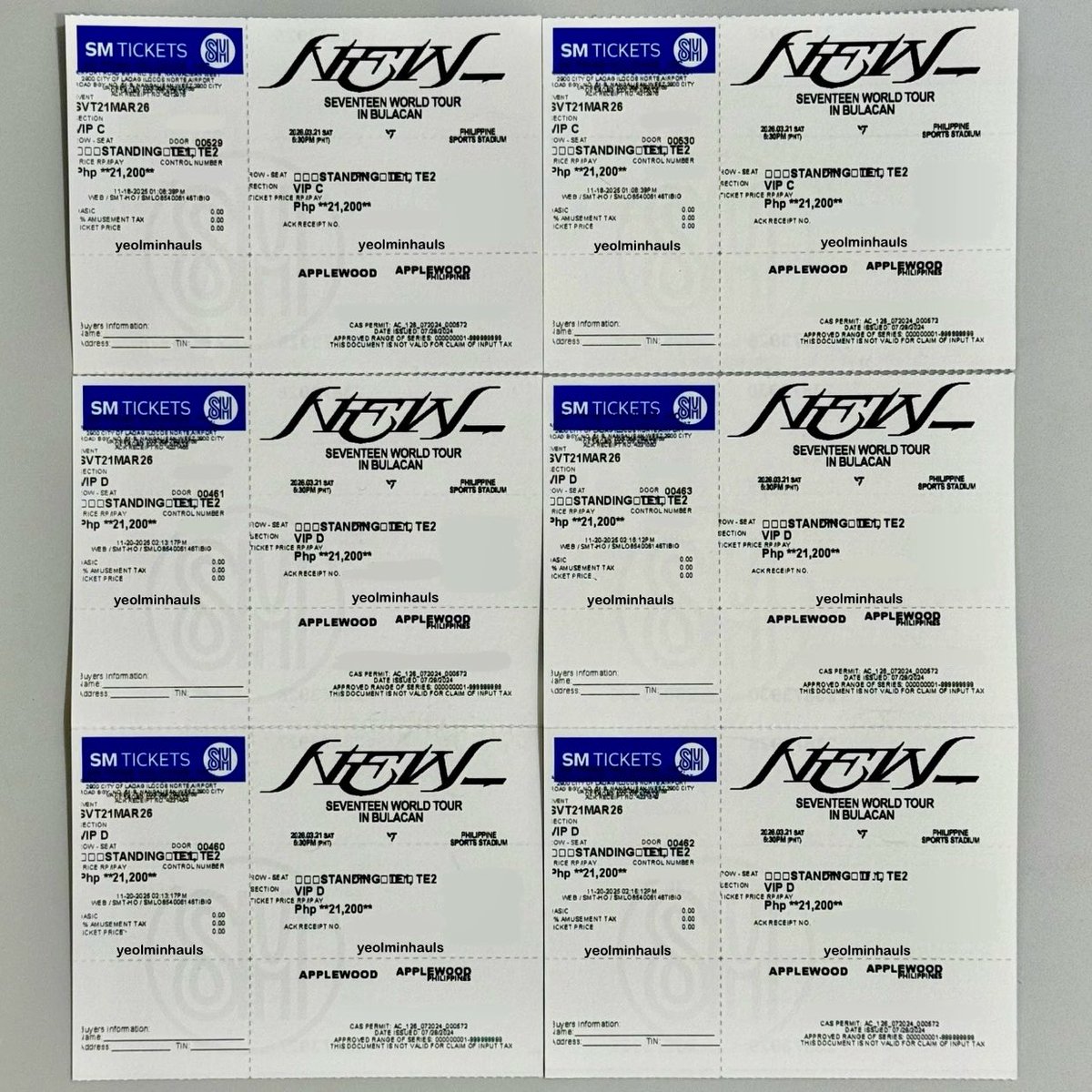 yeolminhauls's tweet photo. #yeolminsells: wts lfb ph svt

seventeen new_ in bulacan tickets

❌ (2) vip c, 11/18 1:08PM
❌ (2) vid d, 11/20 2:13PM
✅ (2) vid d, 11/20 2:16PM

₱22,500 each

⤷ phyical tickets
⤷ pay upon meetup (ust / smne / moa / sm laoag / d-day)
⤷ rfs: sched conflict https://t.co/Zgf1jbYmPT