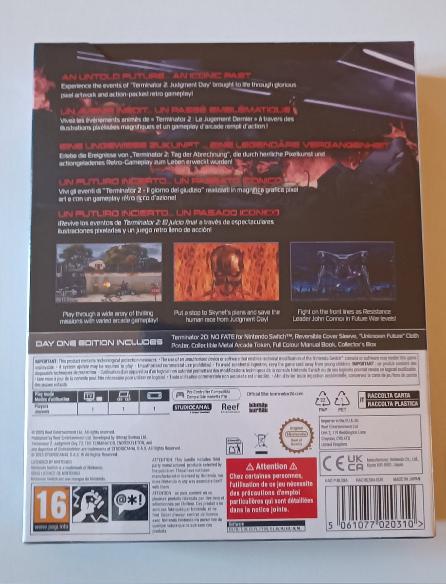 jevean's tweet photo. Gross réception aujourd'hui sur #NintendoSwitch, du #Terminator2dNoFate, le #RunAndGun en collector 🤩
Ainsi que deux #ShootEmUp, #RTypeDelta et #Earthion.
Deux genres dont je n'ai pas l'habitude, ça va me changer un peu 😊 #Gaming #ClearRiverGames #BitmapBureau https://t.co/1ZvzLqVMtv