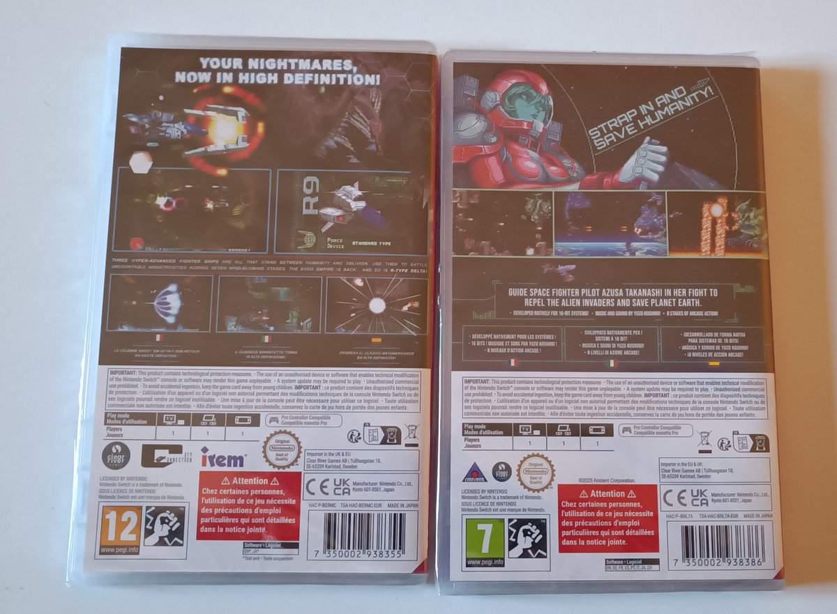 Gross réception aujourd'hui sur #NintendoSwitch, du #Terminator2dNoFate, le #RunAndGun en collector 🤩
Ainsi que deux #ShootEmUp, #RTypeDelta et #Earthion. 
Deux genres dont je n'ai pas l'habitude, ça va me changer un peu 😊 #Gaming #ClearRiverGames #BitmapBureau