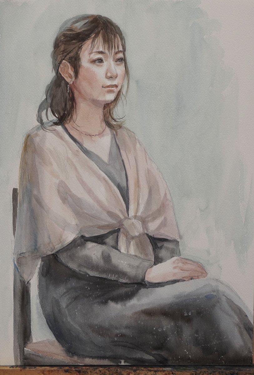 今日の友画会😀 M10号 20分×6ポーズ アルティスティコ紙 モデルの