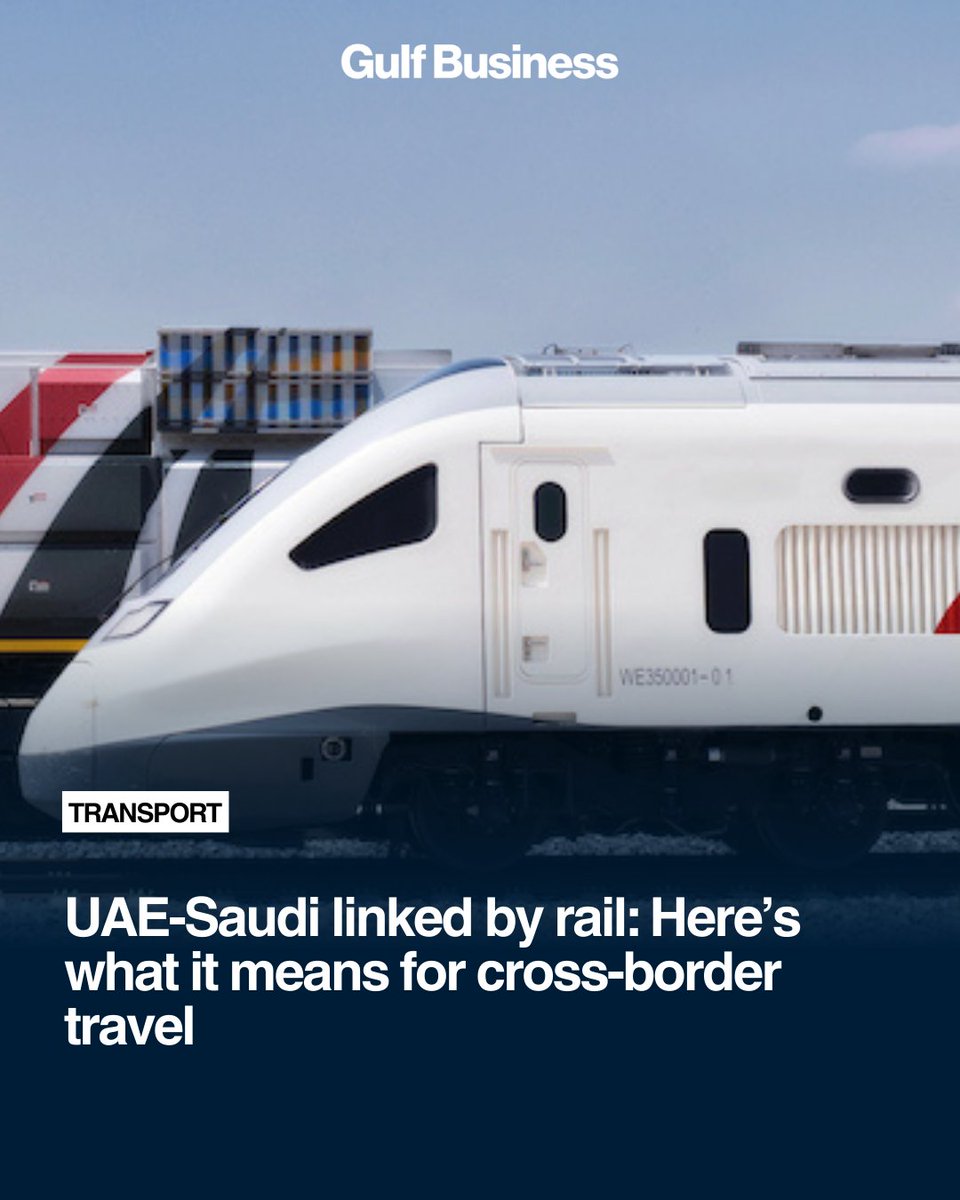 GulfBusiness's tweet photo. A major step toward seamless cross-border rail travel in the Gulf.
Read more: https://t.co/QDMt7hDvch
#EtihadRail #UAE #SaudiArabia #CrossBorderTravel #RailTransport #PassengerSafety #Logistics #GulfInfrastructure #ADCMC #InnovationInTransit https://t.co/QTP9xCeGpE