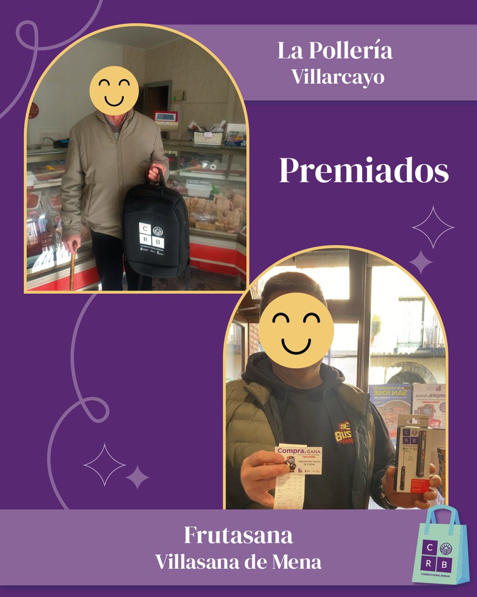 ComercioRural's tweet photo. Seguimos repartiendo premios!!! 💜

#comercioruralburgos #comerciorural #compraygana #comerciolocal #comercioburgos https://t.co/MlIIeDM6Dj