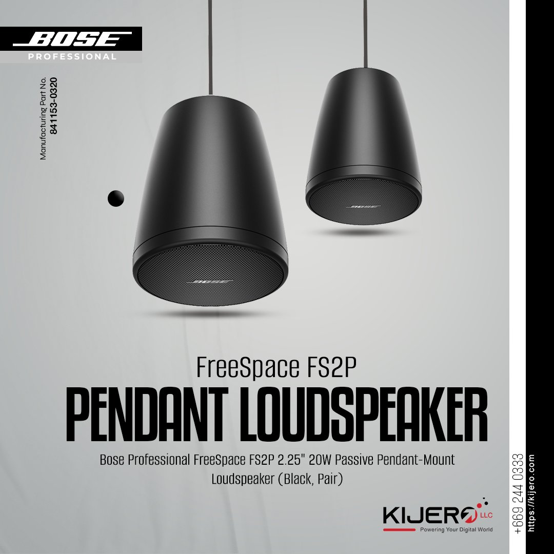 Kijerollc's tweet image. 📢 Bose Professional FreeSpace FS2P 2.25" 20W Passive Pendant-Mount Loudspeaker (Black, Pair)

⚡Upgrade your audio experience today.

marketing@kijero.com | (669) 244-0333

🔗 kijero.com/bose-professio…

#Kijero #BoseProfessional #PremiumSound #CommercialAudio #morganhill