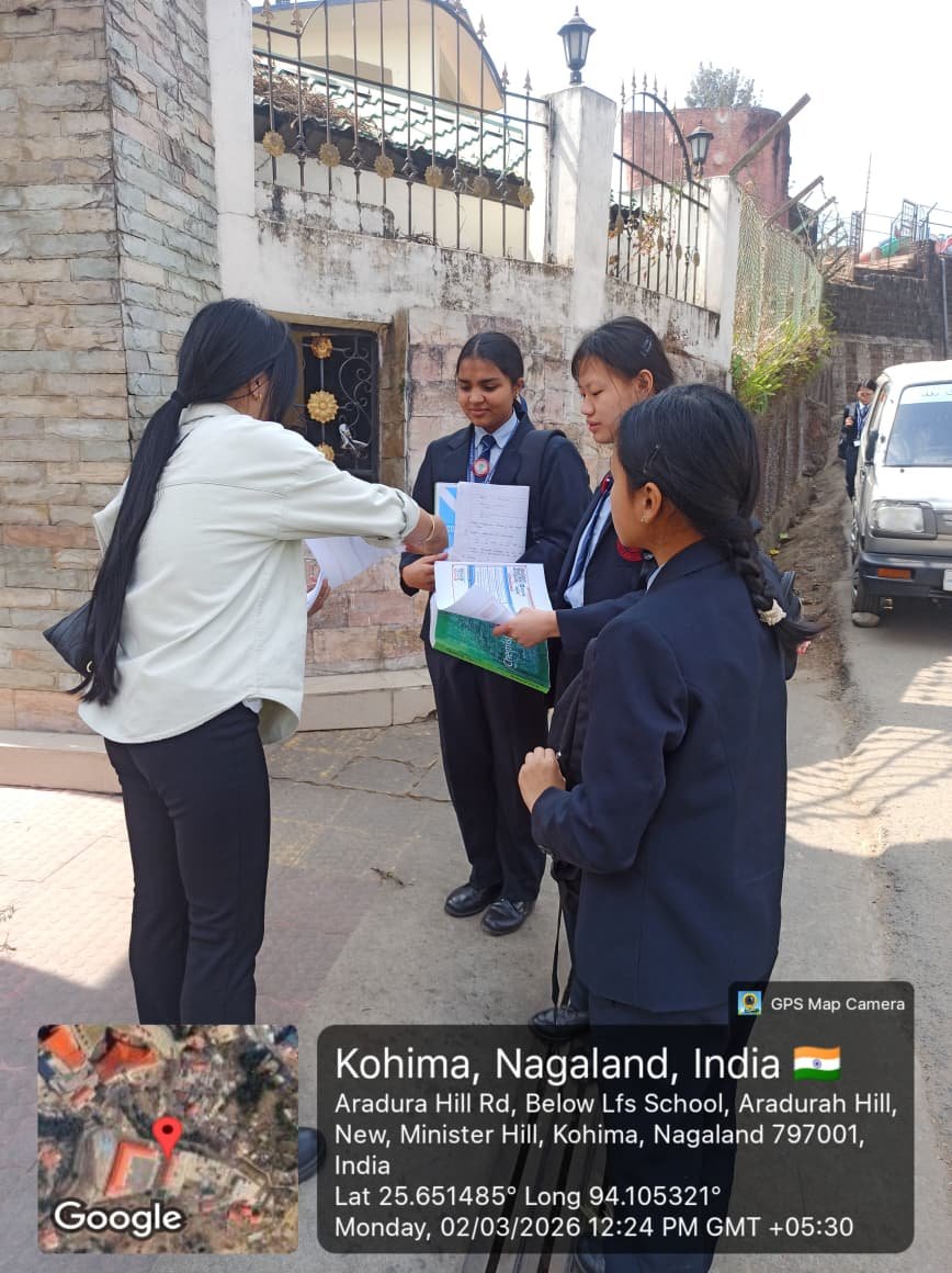 Today, the Capt. Late N. Kenguruse Centre of Excellence &amp; Wellness reached out to students at Little Flower Higher Secondary School, Kohima — an NBSE Science exam centre — interacting with aspirants and distributing pamphlets to raise awareness about our academic &amp; mentorship