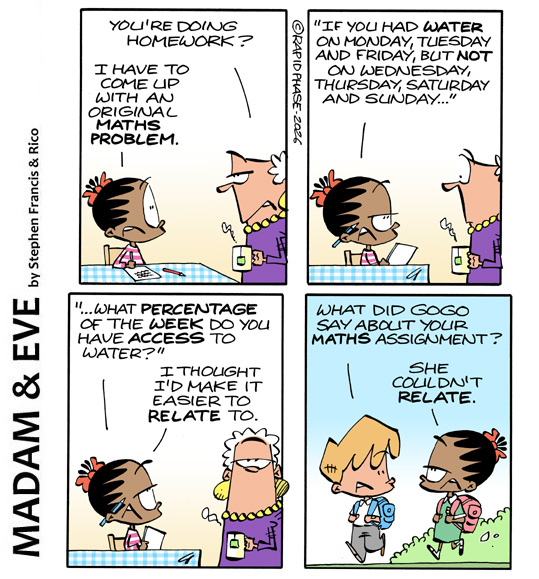 madamevecartoon's tweet image. #school #Maths #Homework #mathsproblems #watercrisis