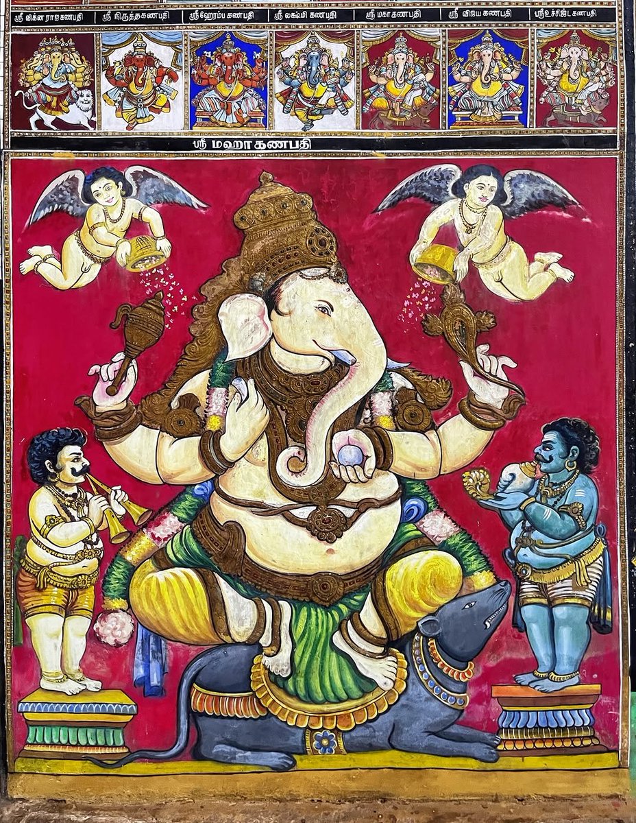 SaffRonicMan's tweet photo. In the sacred embrace of Chithra Sabai, nestled in the serene town of Courtallam, this divine vision of Mahaganapati glows with quiet wisdom and gentle strength.

The remover of obstacles, the guardian of new beginnings, He sits in vibrant grace — blessing every sincere heart with courage and clarity.

May Mahaganapati guide our paths and fill our journeys with auspicious success.✨