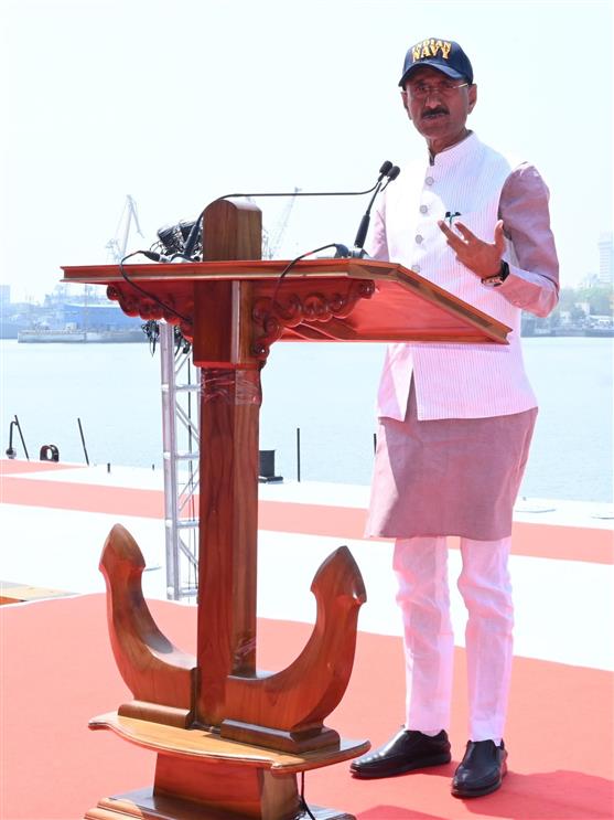 DefProdnIndia's tweet photo. Raksha Rajya Mantri Shri Sanjay Seth, on March 02, 2026, flagged-in to #NavalDockyard, Mumbai, Indian Naval Sailing Vessel (#INSV) Kaundinya, a traditionally constructed stitched sailing vessel of the #IndianNavy, which has returned home after the successful completion of her historic maiden overseas voyage to Muscat, Oman.
Addressing the gathering, Raksha Rajya Mantri highlighted the national significance of the project, stating that #INSVKaundinya represented the revival of India’s ancient maritime knowledge systems and would serve as an inspiration to the youth of the country.
He underscored the courage, resilience, and the spirit of rediscovery reflected by the voyage, encouraging young Indians to embrace adventure and innovation rooted in civilisational confidence.
Details ⏩ https://t.co/VheD2tK2z8