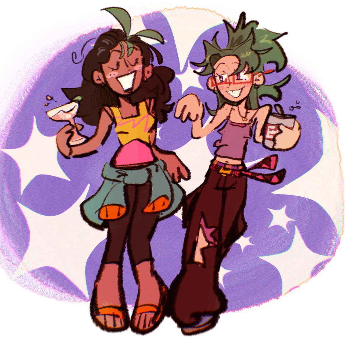 some self-indulgent scarlet timeskip stuff. ladies and theys night at the club.