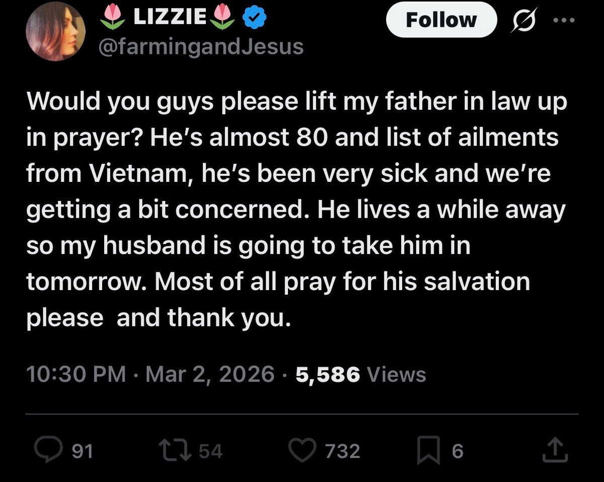 please pray for him