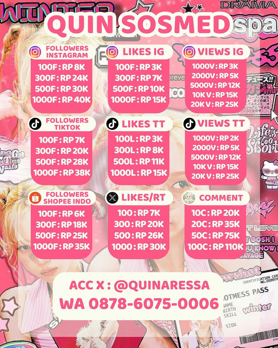 𝒴𝑜𝓊𝓇𝒬𝓊𝒾𝓃🌙 jual followers likes views tweet media