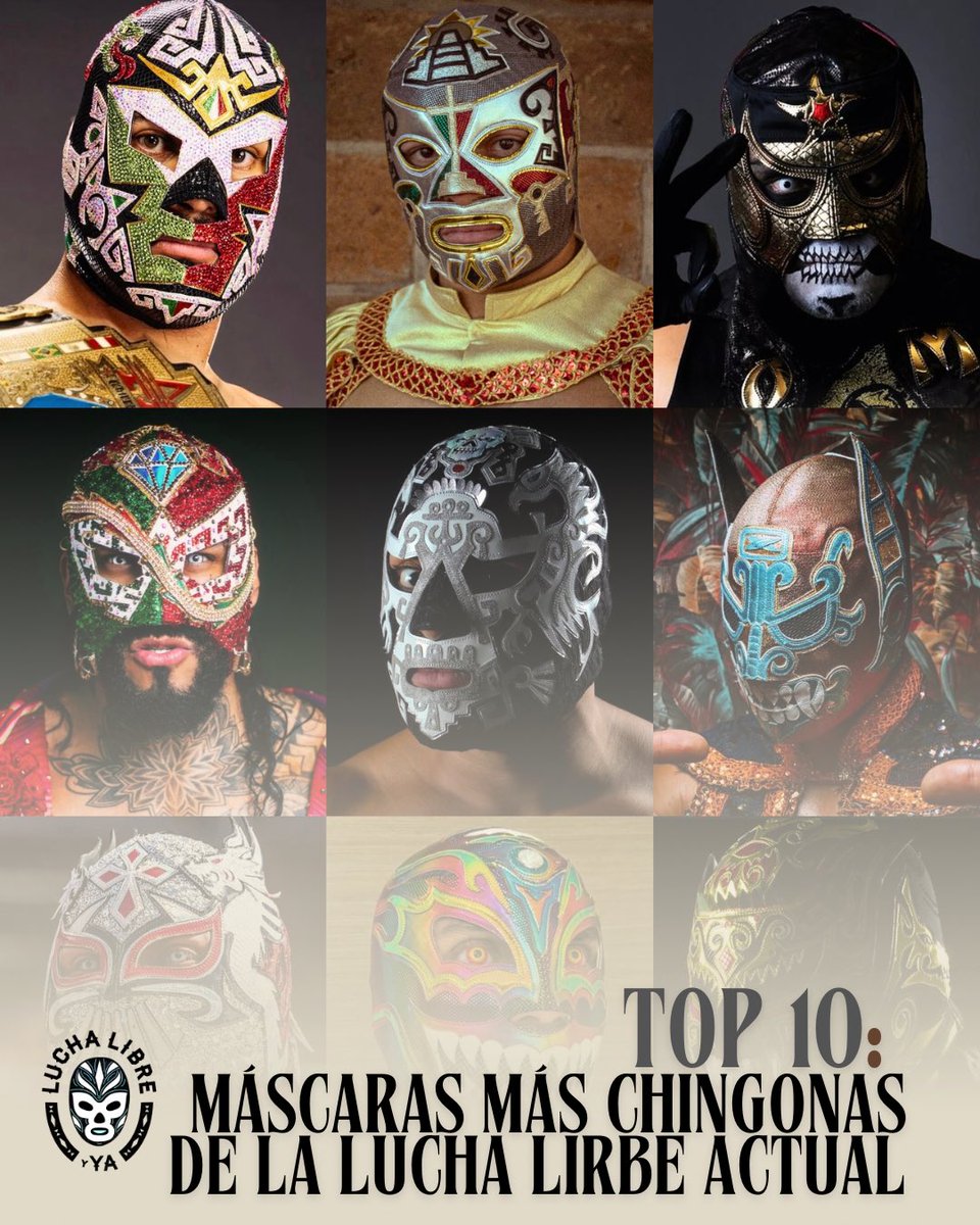 LuchaLibreYYa's tweet photo. 🧵 HILO: 10 Máscaras Chingonas de la Lucha Libre Actual 🔥 ¡Son bellísimas! https://t.co/gh4MtJtBLI