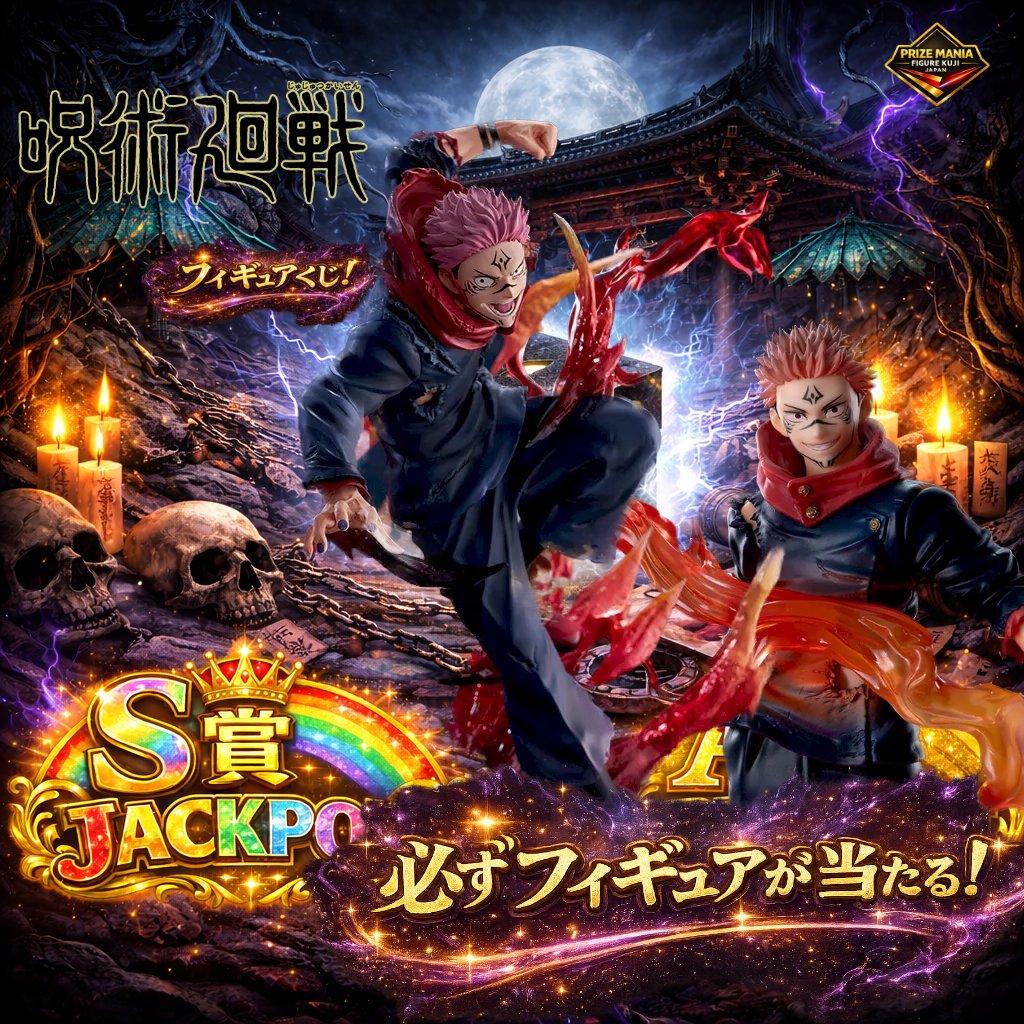 🔥 呪術廻戦 宿儺 Pick Up!! くじ公開 🔥

領域展開、Prize Mania✌

S賞、A賞、下位賞まで
“必ずフィギュアが当たる”脳汁仕様。

今回も本気ラインナップ。
早い者勝ち。

🎰 こちらから挑戦
 prize-mania.shop/product/jujuts…

#呪術廻戦
#フィギュア
#プライズ
#PrizeMania