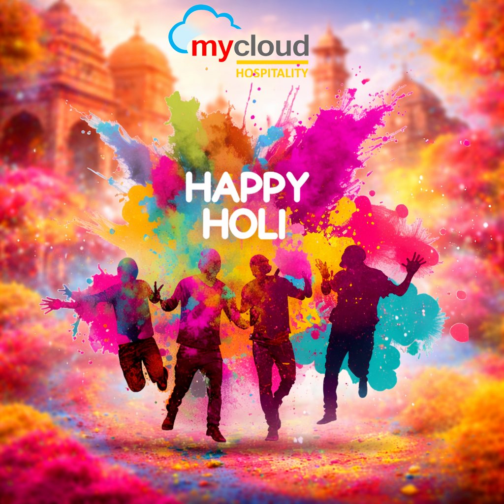 MycloudPMS's tweet photo. 🌸✨ 𝗛𝗮𝗽𝗽𝘆 𝗛𝗼𝗹𝗶 𝗳𝗿𝗼𝗺 𝗺𝘆𝗰𝗹𝗼𝘂𝗱 𝗛𝗼𝘀𝗽𝗶𝘁𝗮𝗹𝗶𝘁𝘆!

Here’s to brighter bookings, stronger relationships, and smarter #hospitality in every shade.

Wishing you a joyful and prosperous #Holi. 🎨

#mycloudPMS #HospitalityTechnology #HotelManager #hoteltech https://t.co/pgGcriKn4p