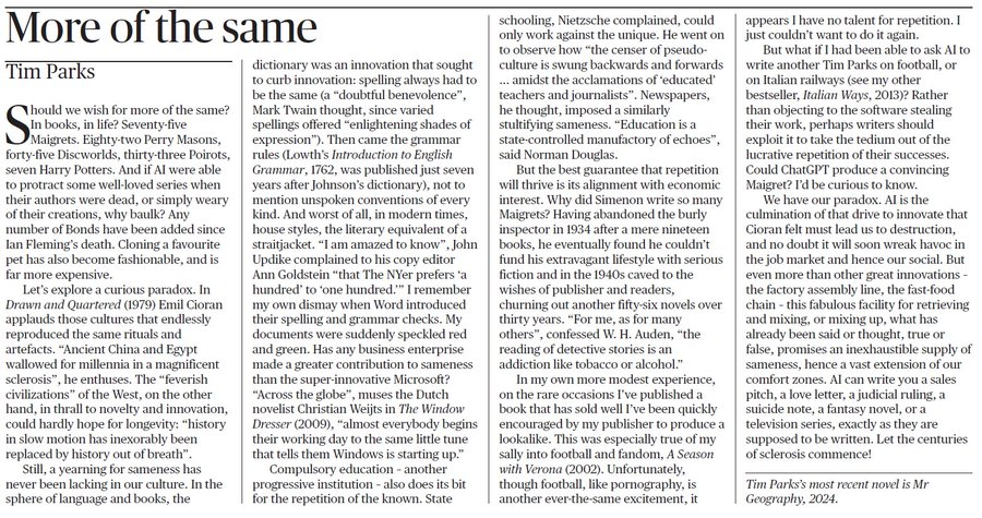 Tim Parks tweet media