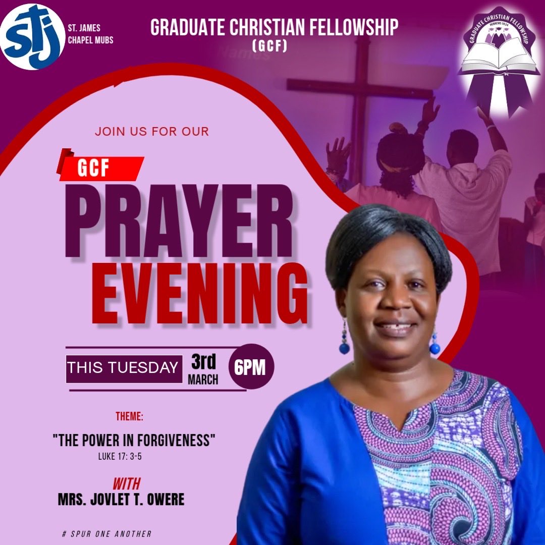 GCFstj's tweet photo. Join us today, for our evening of prayer as we continue to SpurOneAnother unto love &amp; good deeds this March 

#Gcf 
#SpurOneAnother https://t.co/HI6dqGSCLY