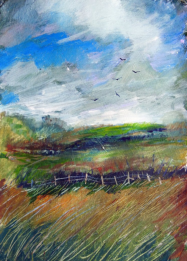 ChrisBilton3's tweet image. #WindyWeather #scuddingclouds #woodenfence #paintingtheweather #acrylicpainting #pleinairpainting #artinsouthyorkshire #paintingoutside #directobservation #southyorkshire #biltonart #opencountry #trees #clouds #allaprima #clarifiedimpressionism #expressiverealism #pleinair