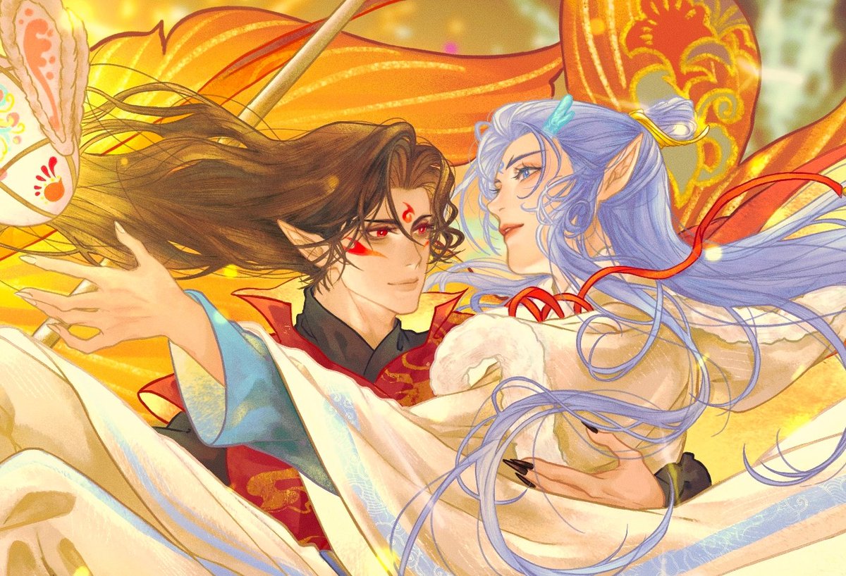 火树银花合，星桥铁锁开。
小情侣元宵节快乐~
#藕饼 #Oubing