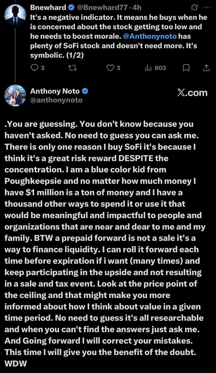 OptionsBrit's tweet photo. $SOFI
Absolute shots fired by @anthonynoto well said Sir! 👏 and loving this new display of defence by management! Not that it needs it I think the financials and execution speak for themselves for anyone who understands what they are looking at. https://t.co/1tlJTeW4LG
