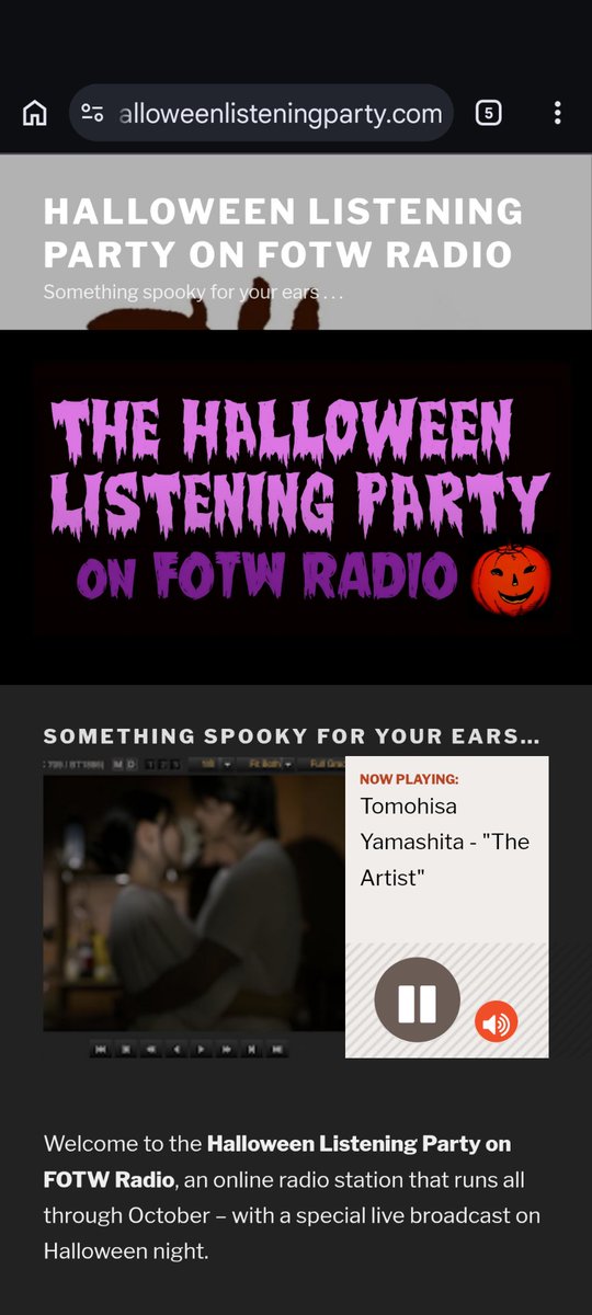 🇦🇺シドニー🎃📻
#Halloweenradio
<a href="/fotwradio/">Halloween Listening Party on FOTW Radio</a> さん

Thank you so much for playing #TheArtist by #TomohisaYamashita. 💜
<a href="/Tomohisanine/">山下智久 TOMOHISA YAMASHITA</a> <a href="/tomosfam/">山下智久/マネージャー日記 TOMOHISA YAMASHITA OFFICIAL STAFF</a> 
I'm so happy to hear it today too. 🥰🥰🥰
#山下智久

 山下智久のThe Artist shazam.com/track/84784244…