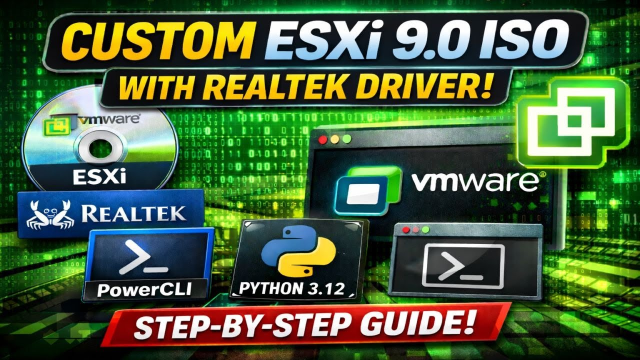 mornesmith's tweet photo. HOW TO: Create a Custom VCF 9.0 VMware ESXi 9.0 ISO with VMware Realtek Driver Fling (PowerCLI) – #vExpert Andrew Hancock https://t.co/aacIjmxEd6 https://t.co/5eGsvr7Wkr