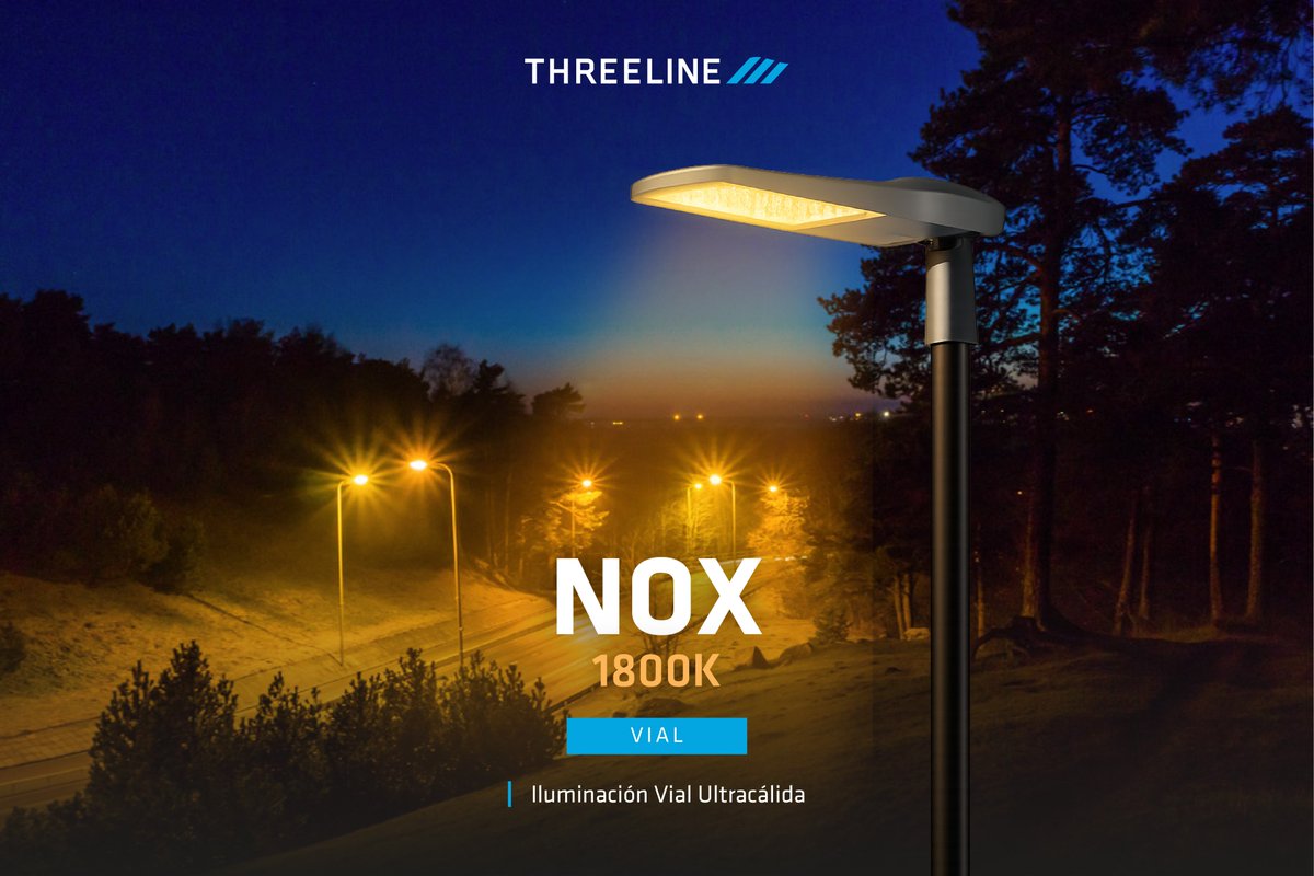 ThreelineGroup's tweet image. NOX 1800K · Iluminación vial ultracálida

👉🏻Menor emisión en el espectro azul.
👉🏻Menor dispersión lumínica.
👉🏻Mayor respeto por el entorno nocturno.

Seguridad, normativa y sostenibilidad en una sola solución.
#Threeline #Threelinegroup