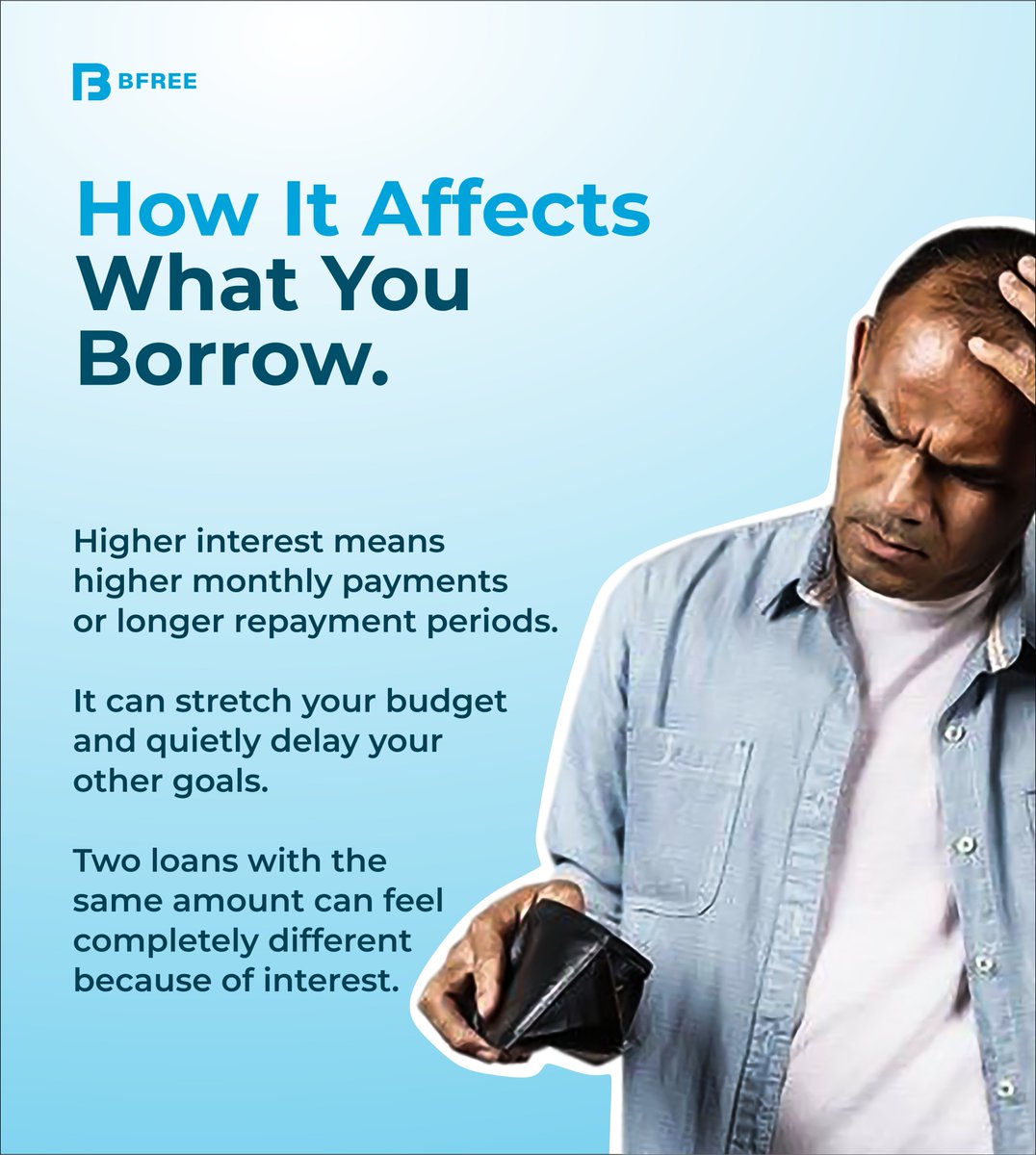 bfree_global's tweet photo. #BFREE #Finance #financialfreedom #financialliteracy #credit #CreditEducation #CreditAwareness #Interest #Interestrate #SmartBorrowing #BorrowWisely #DebtAwareness https://t.co/2tOsO2TYWP