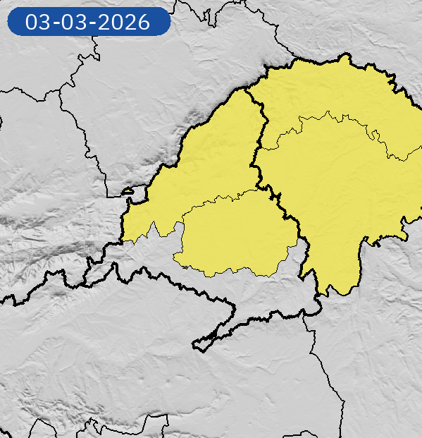 AEMET_Madrid's tweet photo. 03/03 08:36 AVISOS HOY | Comunidad de Madrid: lluvias y tormentas. Nivel máximo de aviso: amarillo.
Actualizaciones en https://t.co/wtnxfrPjIy https://t.co/Kr1yqyKhC4