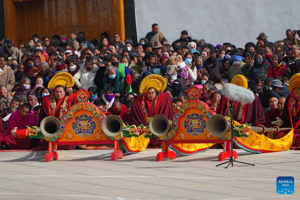 KangbaTV's tweet image. The annual event of exorcism #dance to pray for good luck in the new year was held here on Monday. Built in 1709, Labrang Monastery is one of the six great #monasteries of the Gelug Sect of #Tibetan Buddhism. #plateau #Buddhism