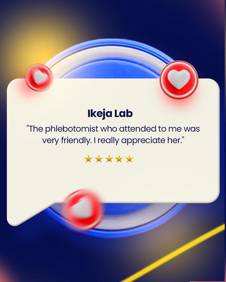 SynlabNG's tweet image. Nothing makes us happier than happy customers. 😊⭐

Swipe through to read what our customers are saying about their SYNLAB experience.
The proof is in the reviews.

#HappyCustomers #SYNLABNigeria #CustomerSatisfaction #FiveStarRating #PatientStories #TrustedDiagnostics