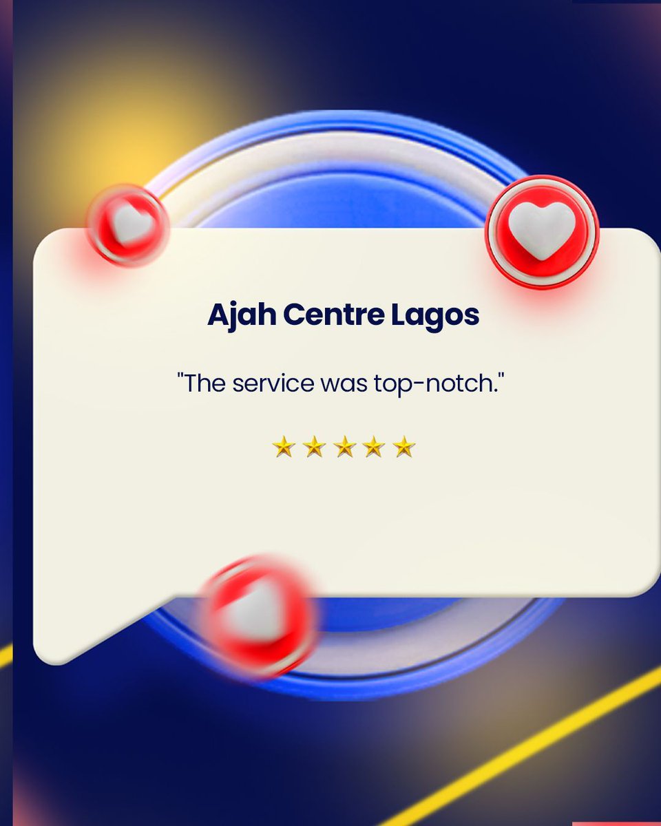 SynlabNG's tweet image. Nothing makes us happier than happy customers. 😊⭐

Swipe through to read what our customers are saying about their SYNLAB experience.
The proof is in the reviews.

#HappyCustomers #SYNLABNigeria #CustomerSatisfaction #FiveStarRating #PatientStories #TrustedDiagnostics