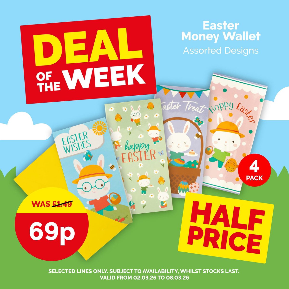 Poundstretcher1's tweet image. 50% OFF Easter Money Wallets this week only at Poundstretcher 💰#Easter #savings #discounts