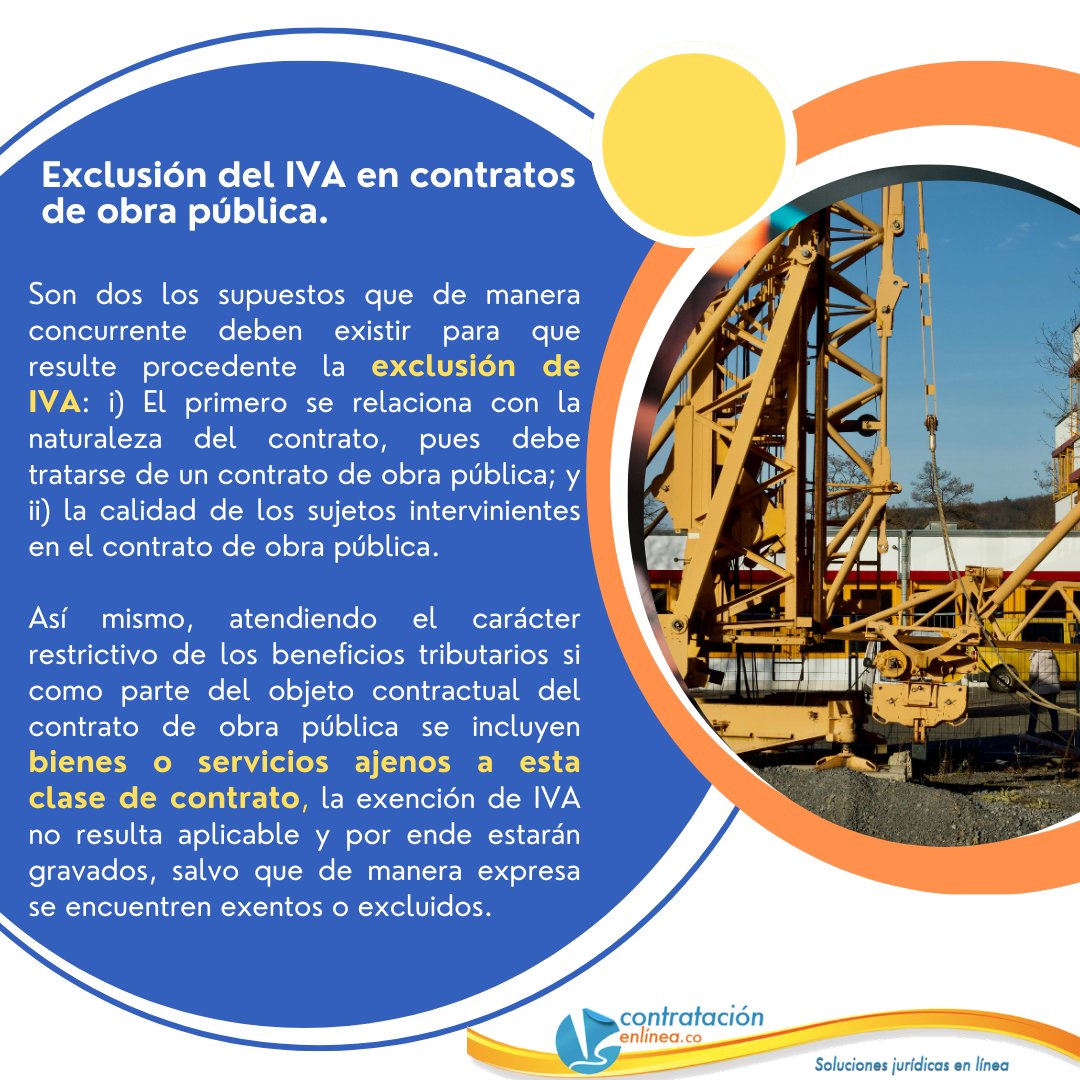 contrataenlinea's tweet photo. 🔘Exclusión del IVA en contratos de obra pública https://t.co/ugehNzGAnw https://t.co/z9mi3yWNK9