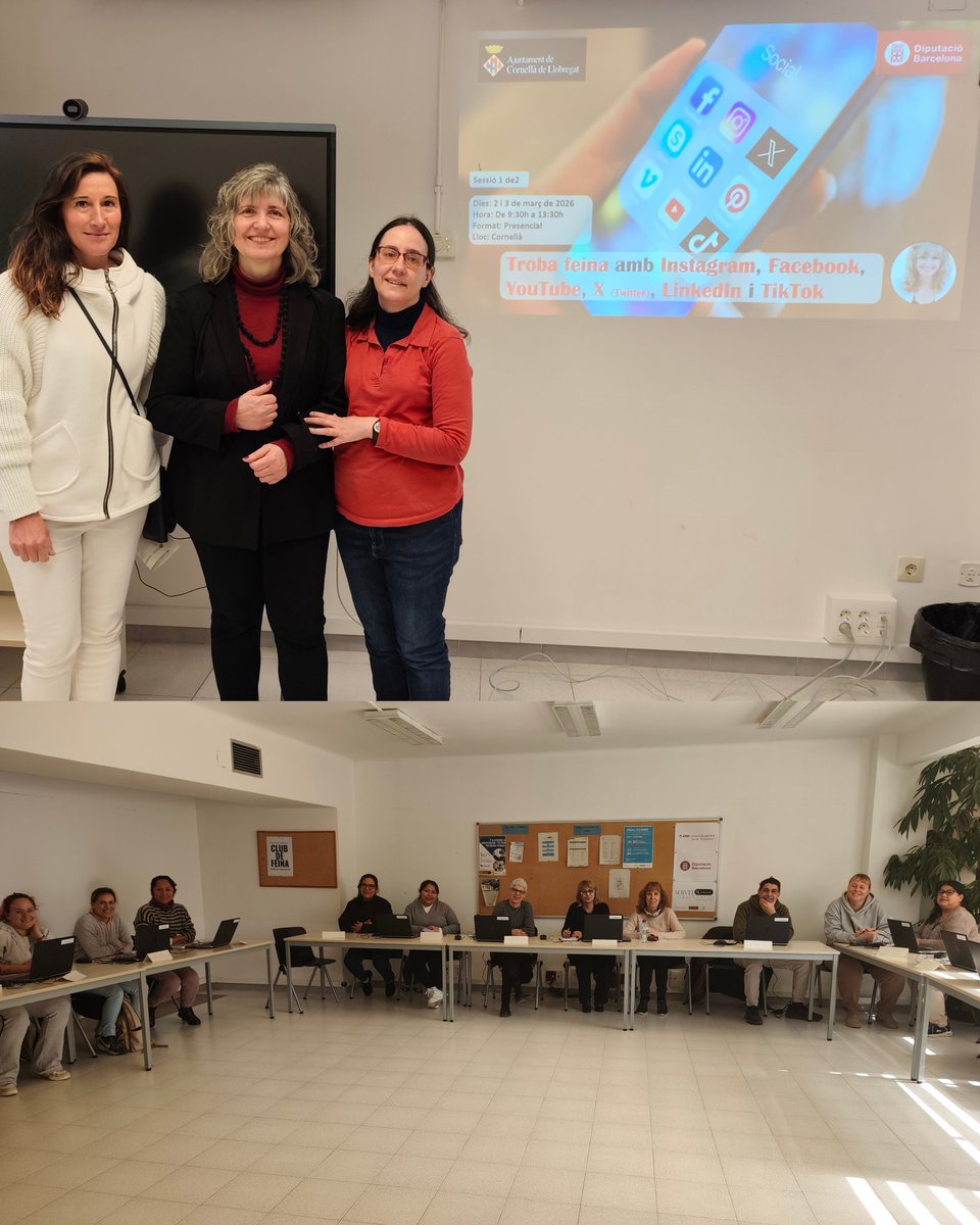 CeliaHil's tweet photo. Estem treballant molt al curs de "Troba #feina amb les #XarxesSocials del #RECULL de la #DiputacióDeBarcelona a l' #AjuntamentDeCornellà.
📍 #CanMercader #Cornellà
Espero que us ajudi a aconseguir una nova #ocupació.
#SOM311 #ODSDiba #RH #OrientacióLaboral #CèliaHil https://t.co/fZfdXfPgqA