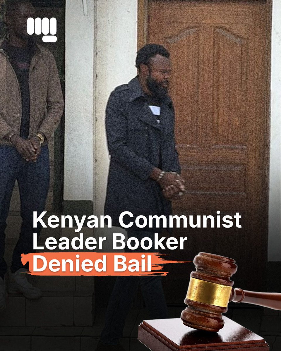 Rev_WomenLeague's tweet photo. Our General Secretary @BookerBiro remains in prison. This account is now under the National Secretariat of the Communist Party Marxist Kenya to issue updates and rally solidarity. They jail one. We rise millions. Free Booker. Forward the struggle.
#HandsOffCPMK
#HandsOffBooker https://t.co/eCVzpJUl19