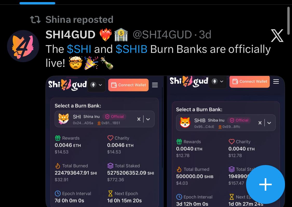 Fintoshi25bmc's tweet photo. @cryptojourneyrs $SHI burning #SHIB 🎀

$DOGE 👀 https://t.co/mQgiD0qTef