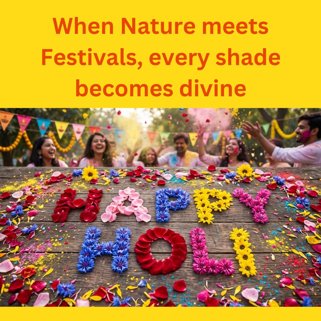 BlissBloomy's tweet photo. Celebrate Holi the BloomyBliss way — natural, vibrant, blooming. https://t.co/x78fcUeZmr