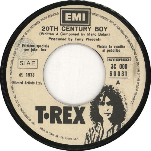 kennylanglea's tweet image. This week in 1973, the single 20th Century Boy by T.Rex was released across Europe. According to Marc Bolan, his lyrics are based on quotes taken from notable celebrities such as Muhammad Ali. A UK No.3 #Trex #MarcBolan