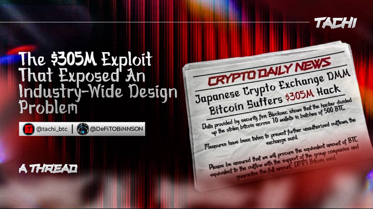In May 2024, 4,502 BTC worth $305M was stolen from a Japanese crypto exchange in a single unauthorized transfer.

The attacker didn't break any code.

They manipulated a legitimate transaction from the inside because the BTC was never truly in the owner's control to begin with.
