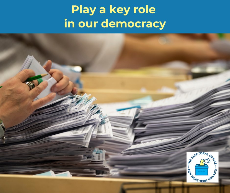 eoni_official's tweet photo. At the Electoral Office we want to expand our list of temporary staff who may work with us at election time. An application form and further information can be found on our website at https://t.co/JXZkTpAgeA https://t.co/oOzx4CDg38