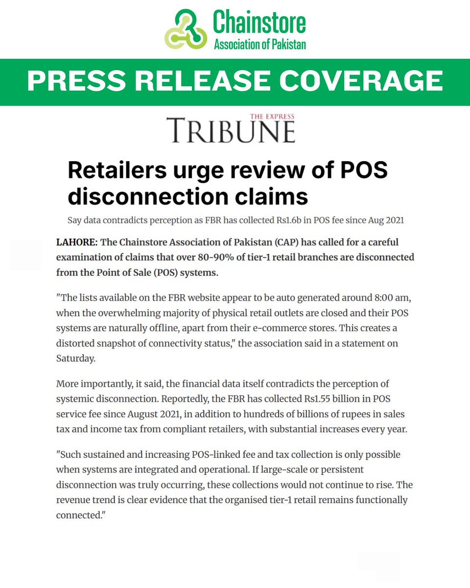 Chainstore Association of Pakistan tweet media