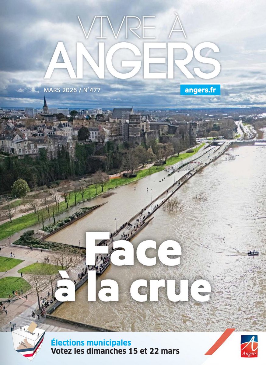 Angers's tweet image. Vivre à #Angers N°477 - Mars 2026 est en ligne ! calameo.com/read/000526899…